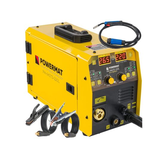 Daudzfunkcionāls metināšanas aparāts Migomat MIG MAG MMA TIG 220A Synergy FLUX PM-IMGTS-220L POWEERMAT
